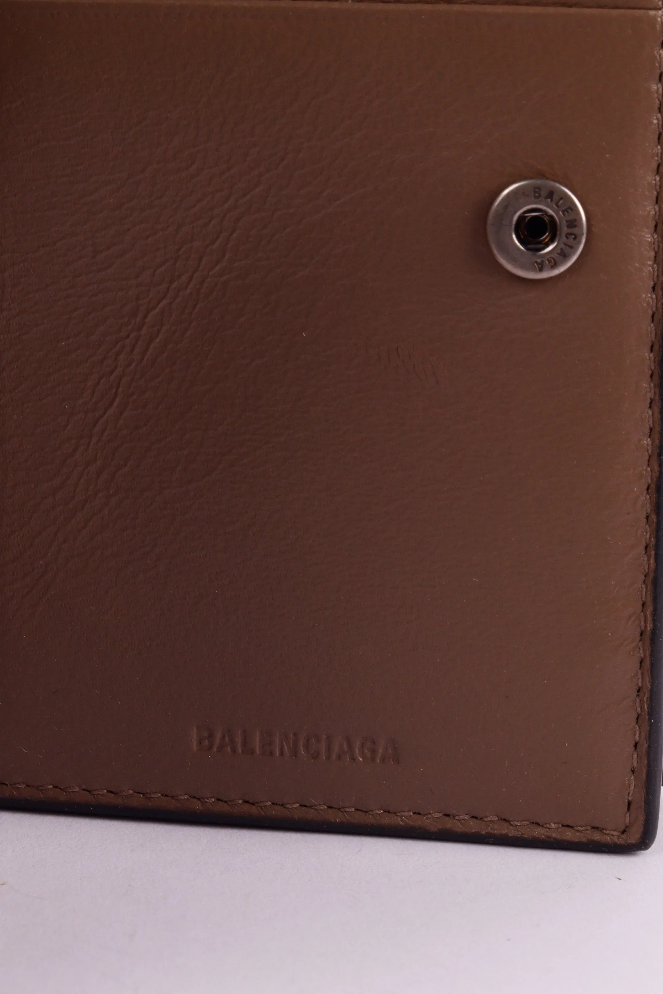 Balenciaga Mini Neo Classic Brown Leather Wallet
