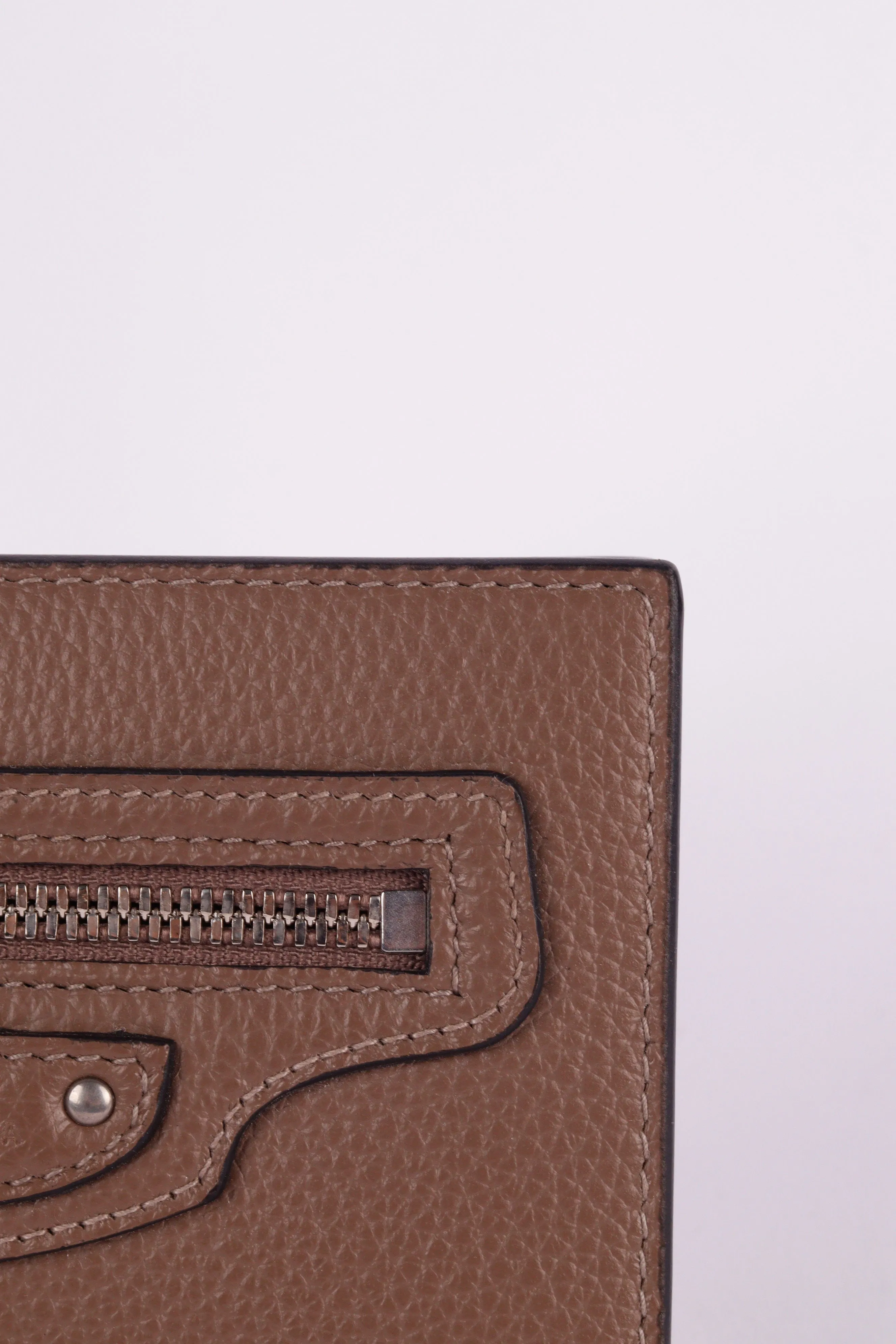 Balenciaga Mini Neo Classic Brown Leather Wallet