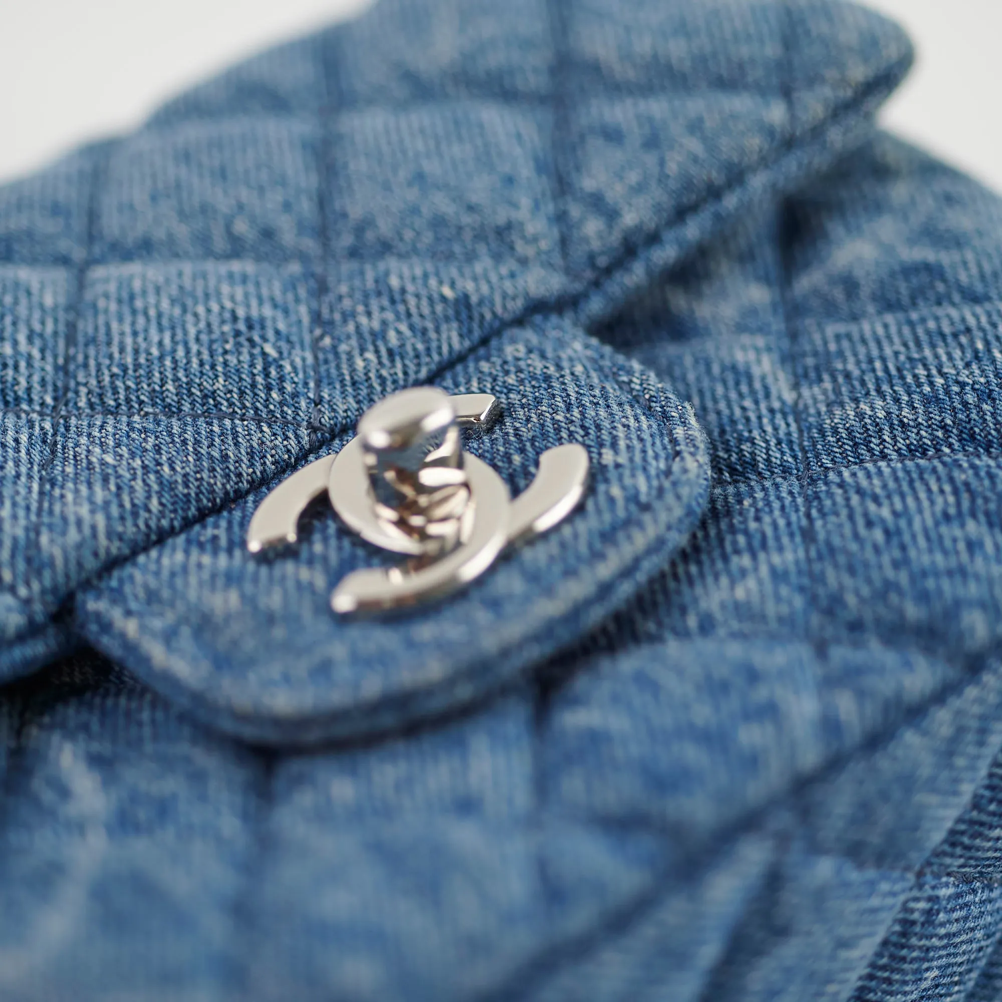 Chanel Mini Denim Square Blue 30 Series