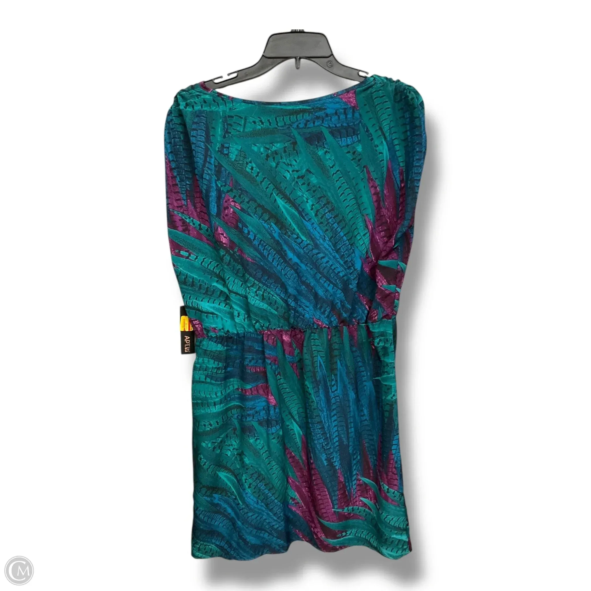 Dress Casual Short By Apt 9 In Green & Purple. Size: L