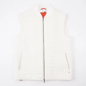 Isaia Geometric Quilted Padded Wool Vest