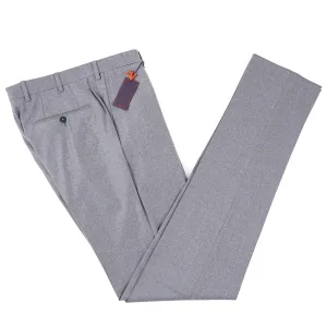 Isaia Slim-Fit Flannel Wool Pants
