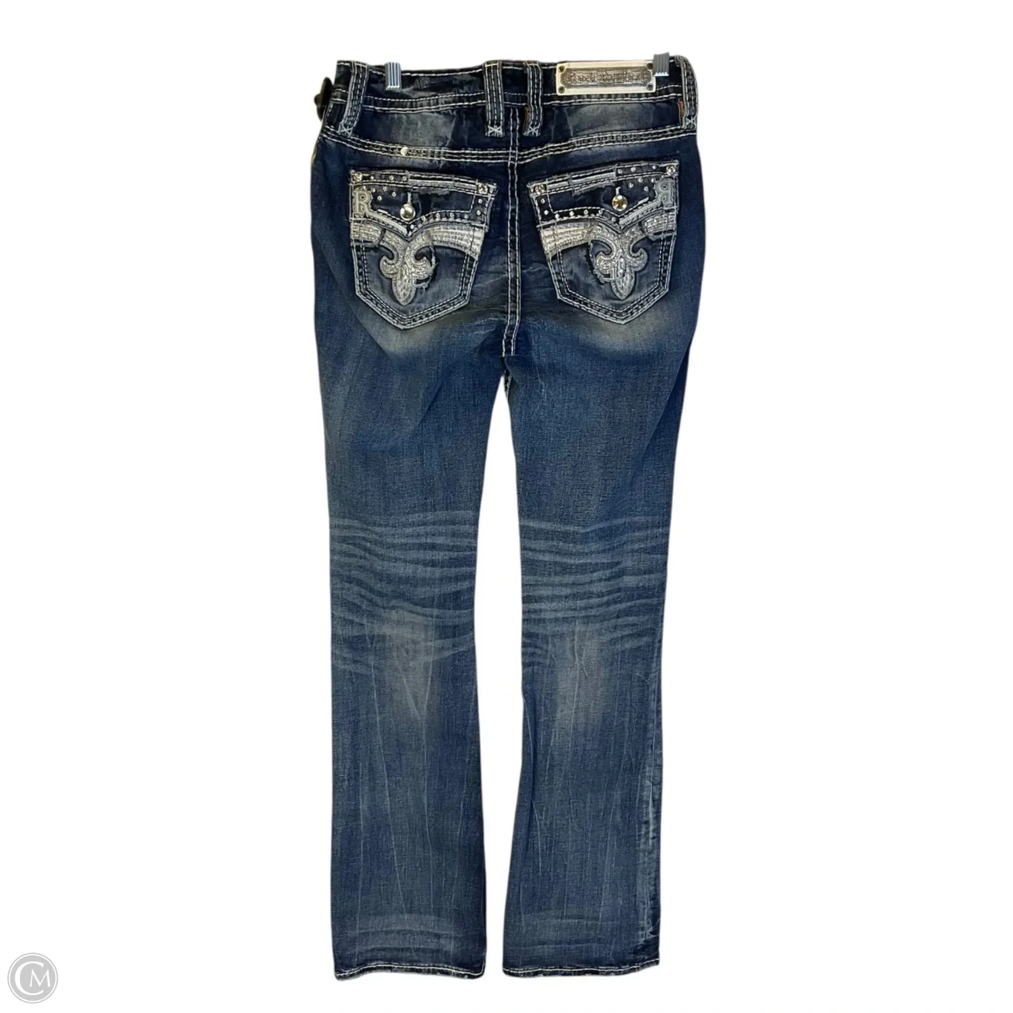 Jeans Boot Cut By Rock Revival In Blue Denim. Size: 6
