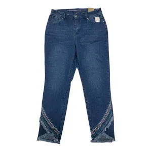 Jeans Cropped By Chicos In Blue Denim. Size:8