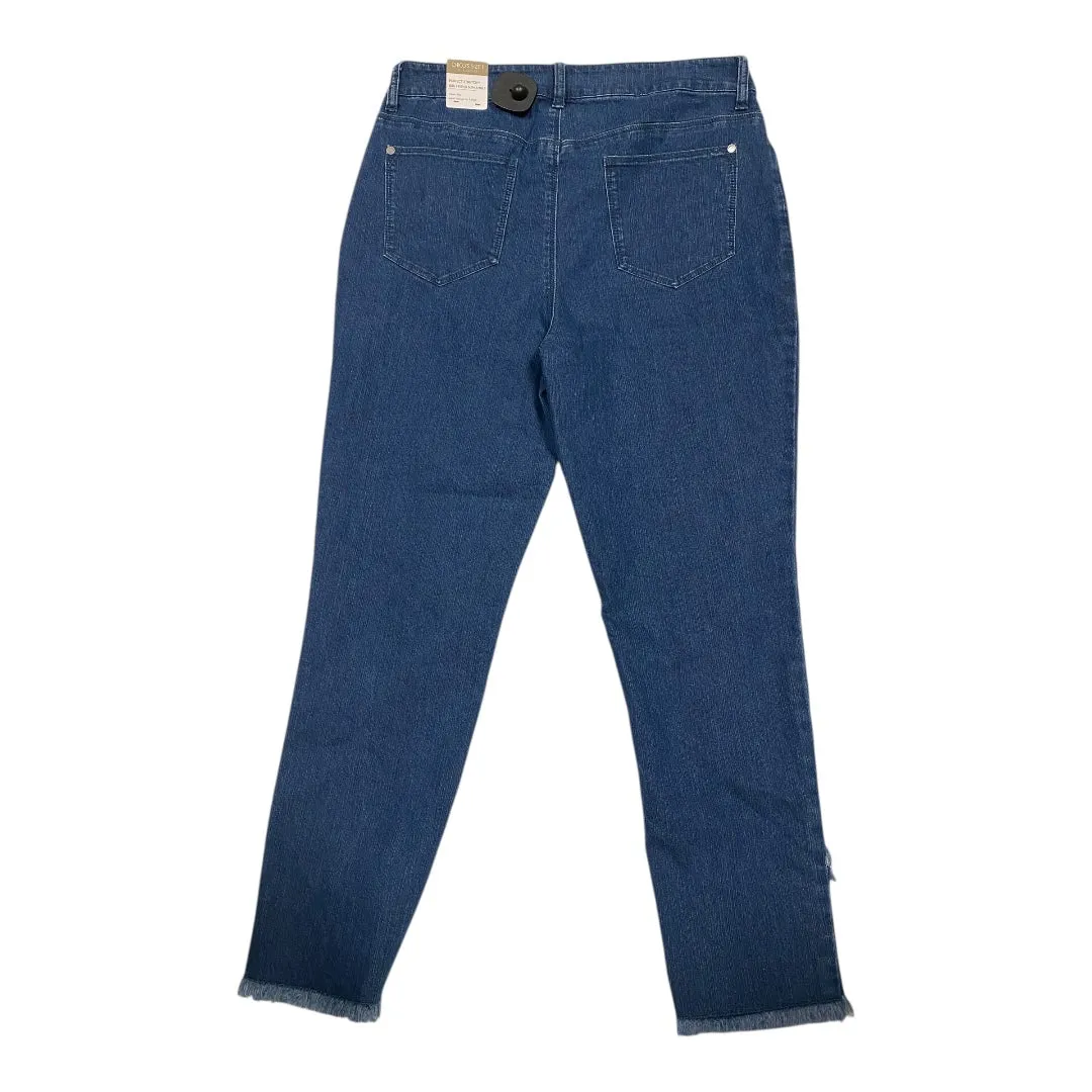 Jeans Cropped By Chicos In Blue Denim. Size:8