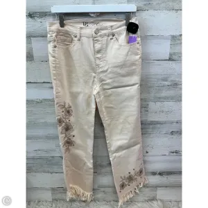 Jeans Cropped By Clothes Mentor In Cream. Size: 8