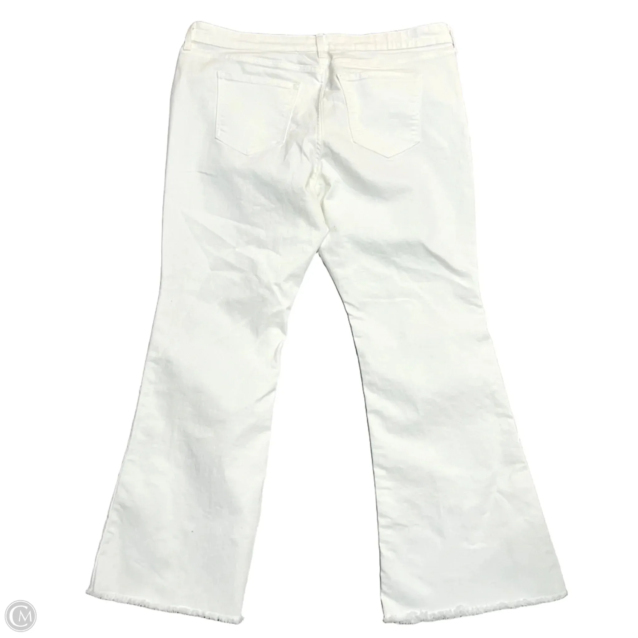 Jeans Flared By Gap In White Denim. Size: 18