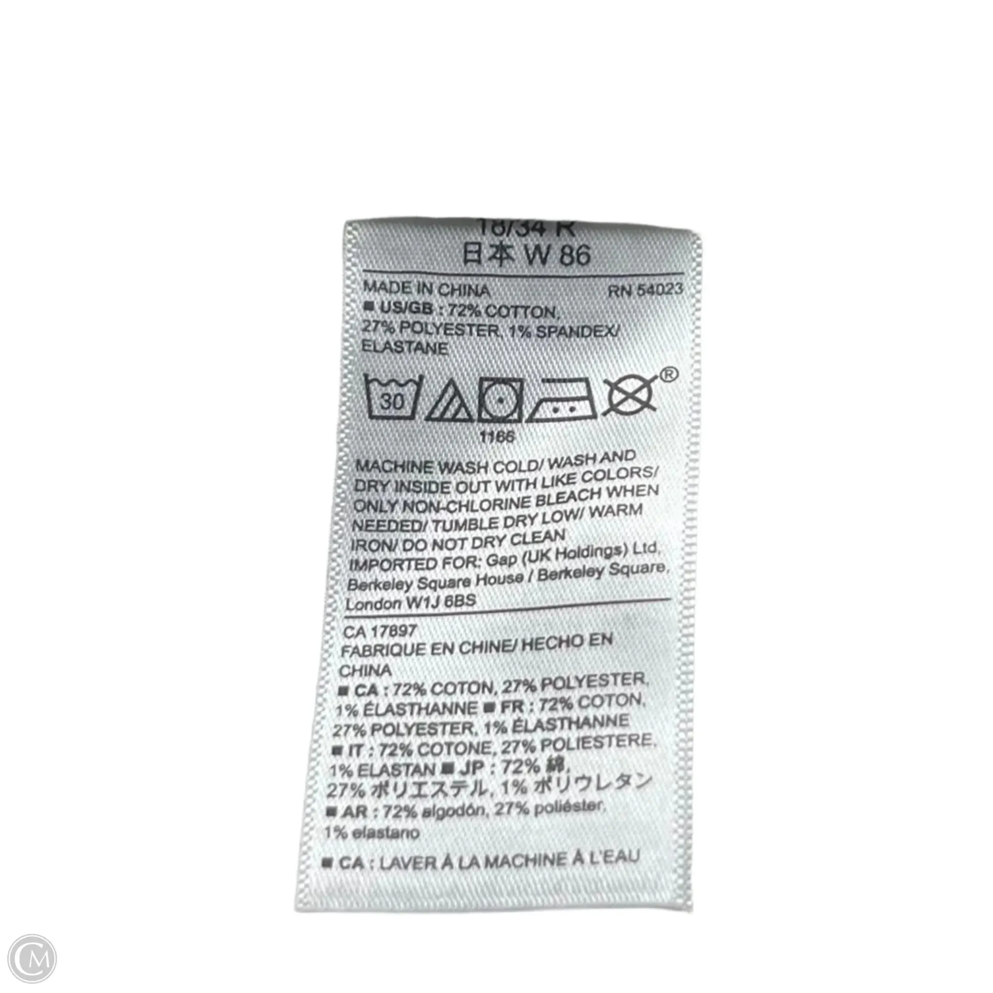 Jeans Flared By Gap In White Denim. Size: 18