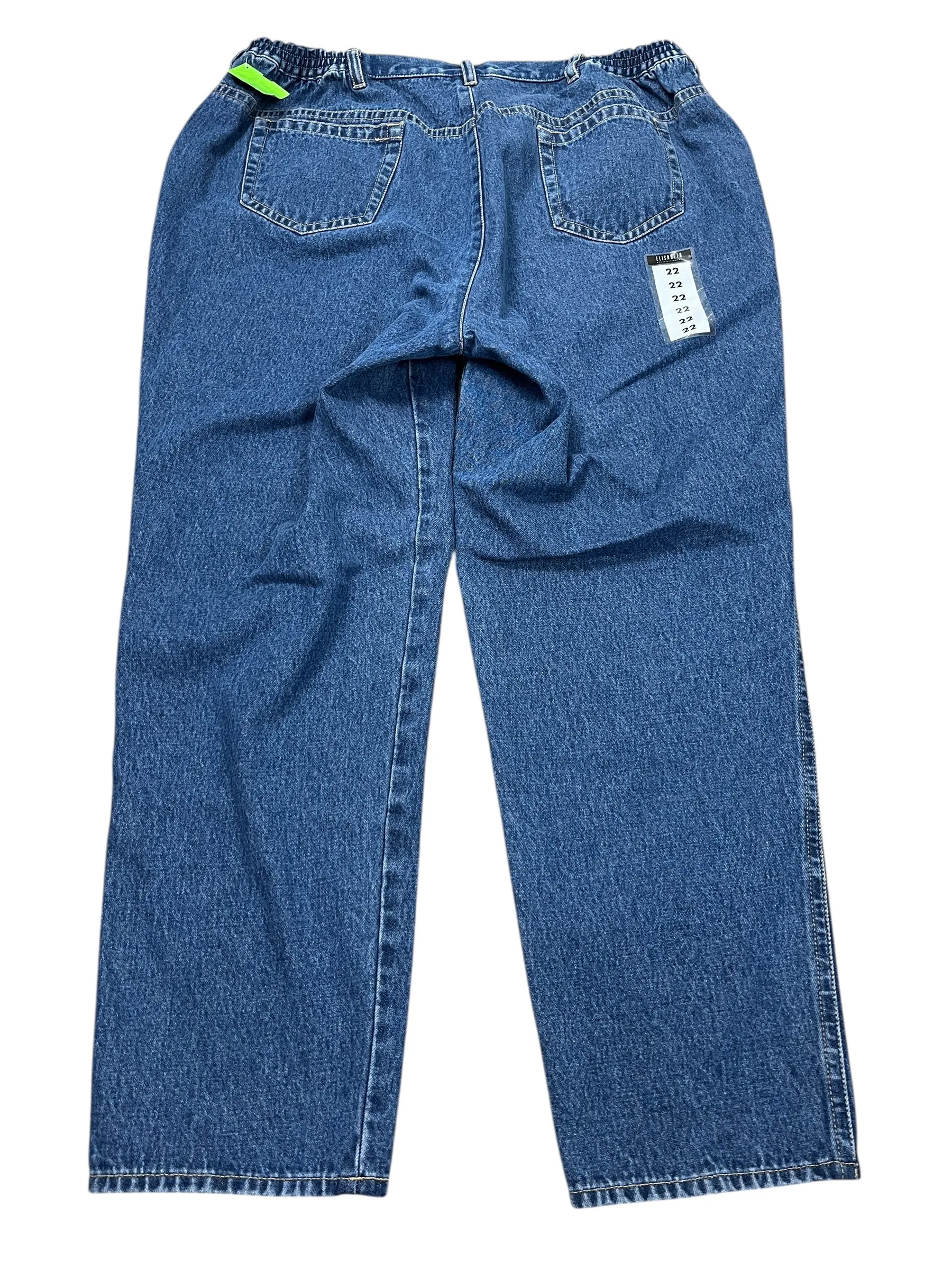 Jeans Straight By Elisabeth In Blue Denim. Size:22
