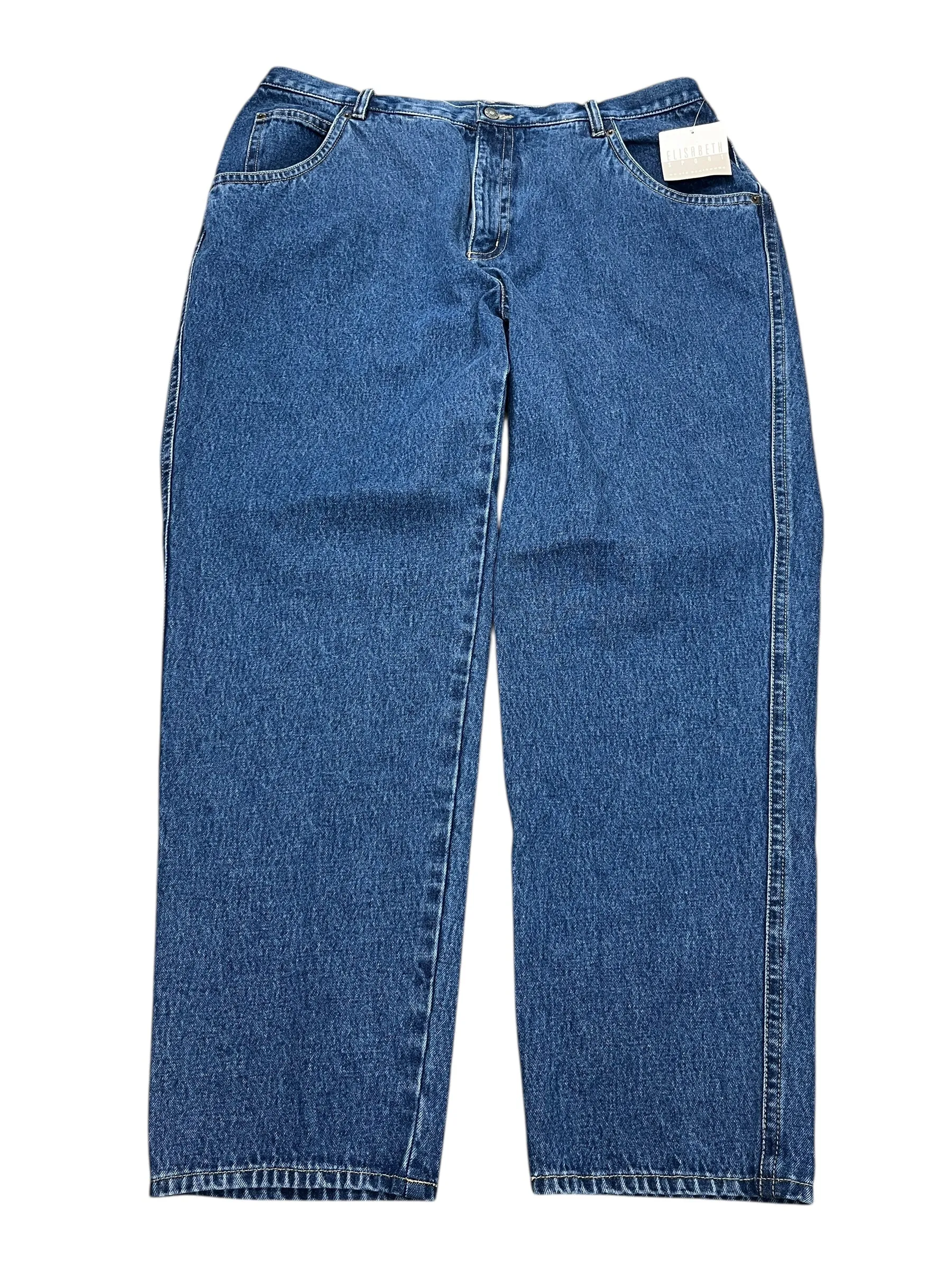Jeans Straight By Elisabeth In Blue Denim. Size:22