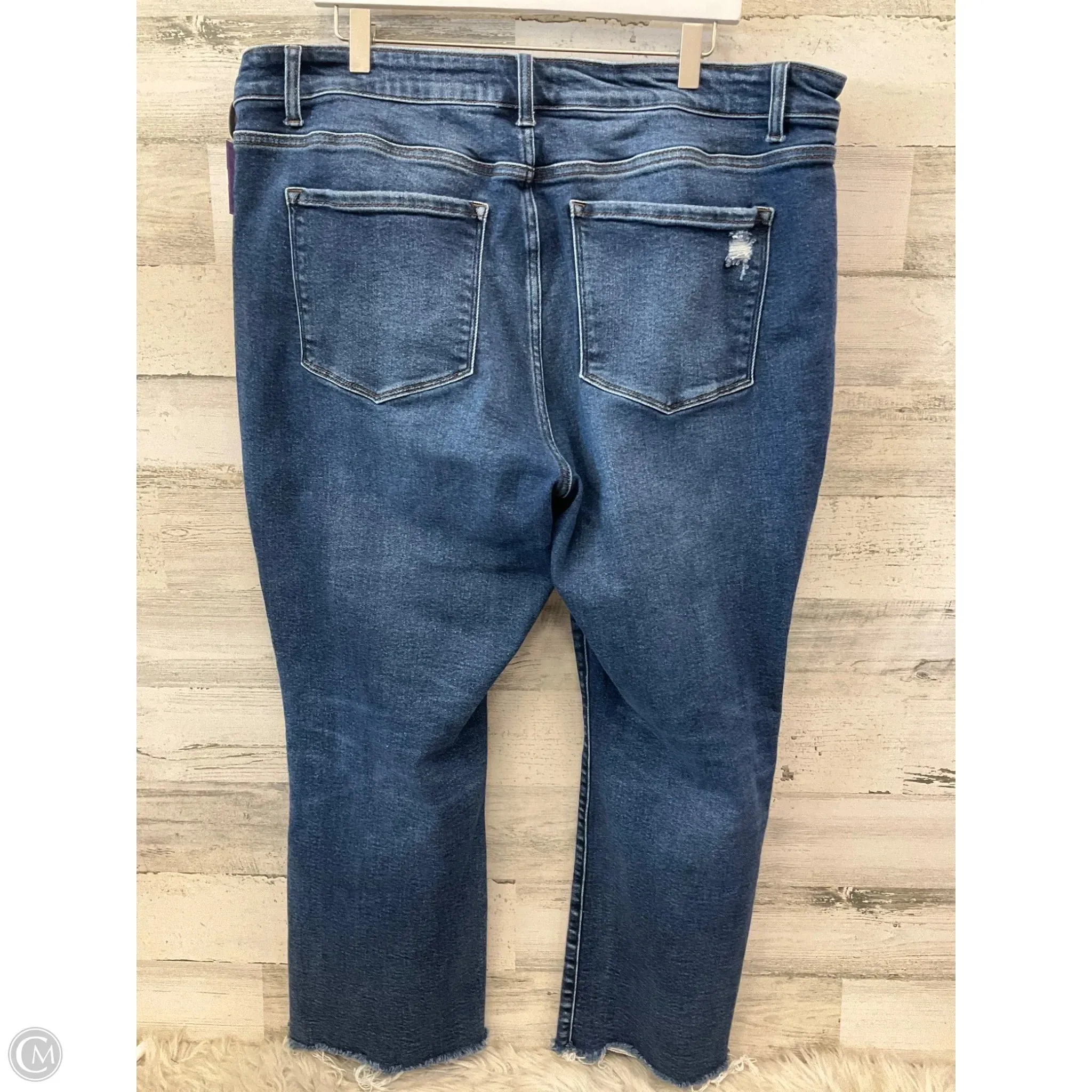 Jeans Straight By Flying Monkey In Blue Denim. Size: 22