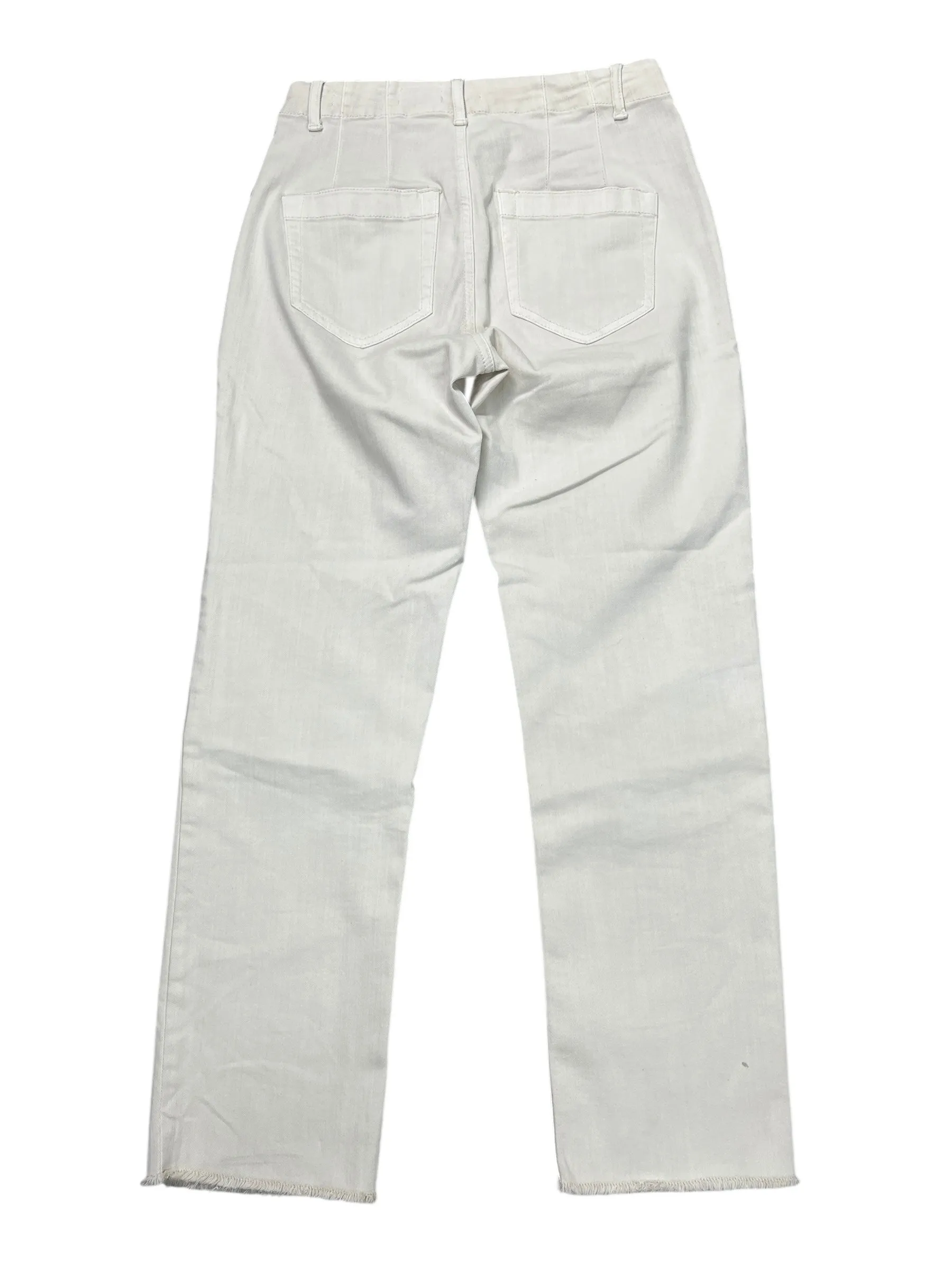 Jeans Straight By J. Jill In Cream Denim. Size:2