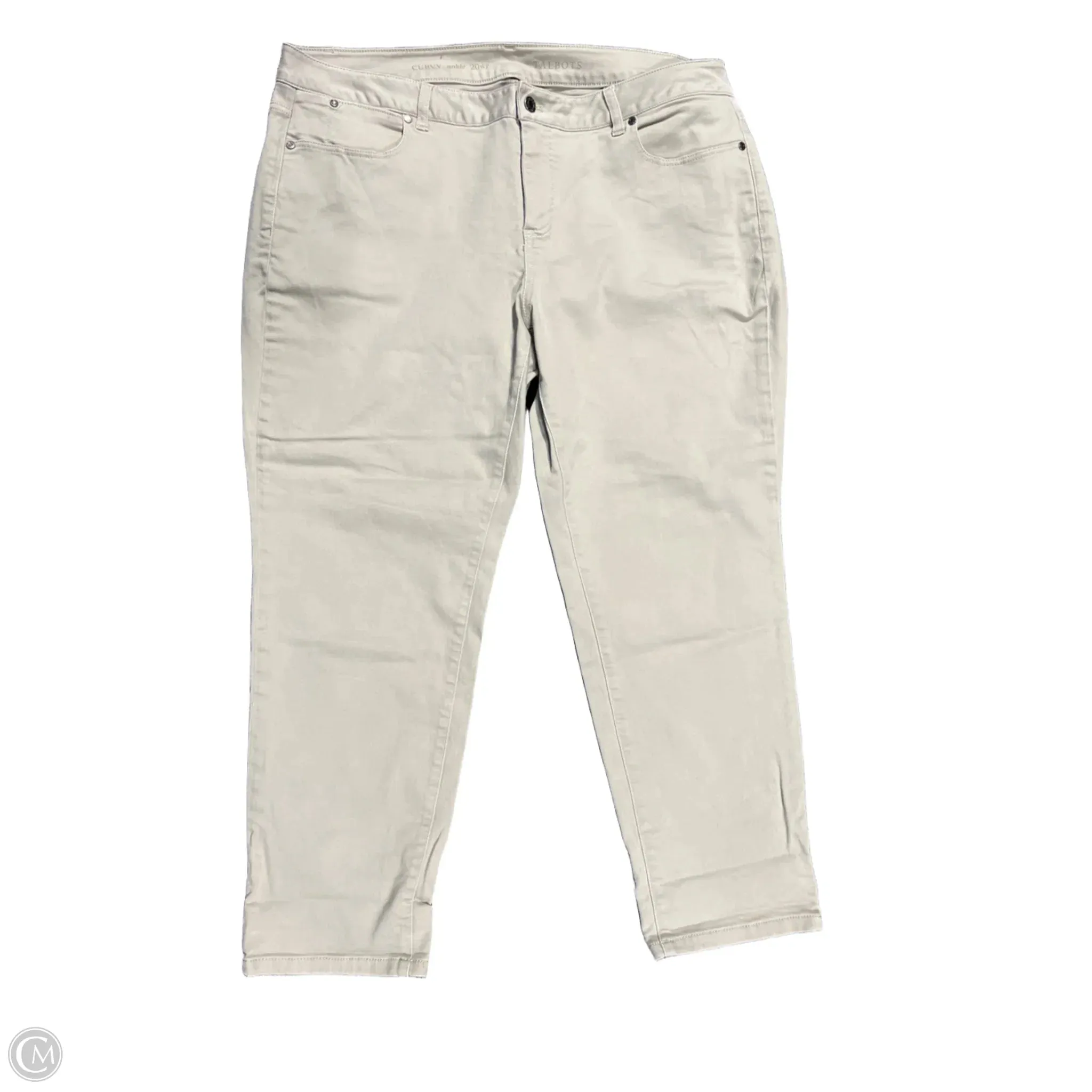 Jeans Straight By Talbots In Tan. Size: 20