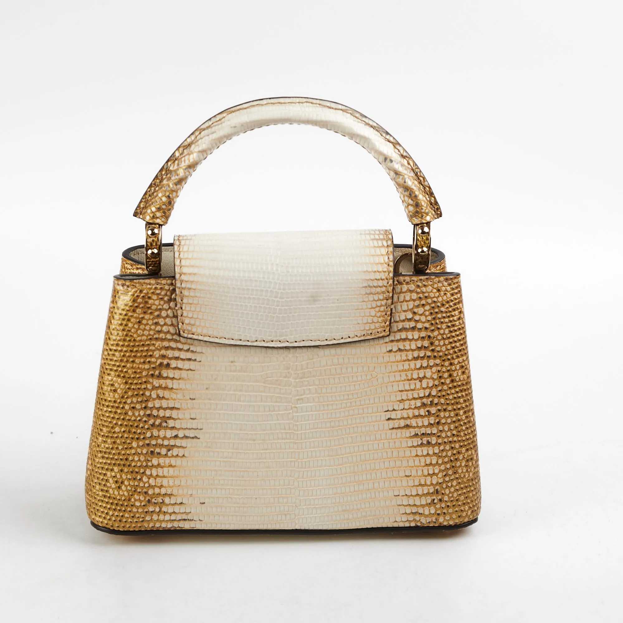 Louis Vuitton Lizard Capucines Mini Gold