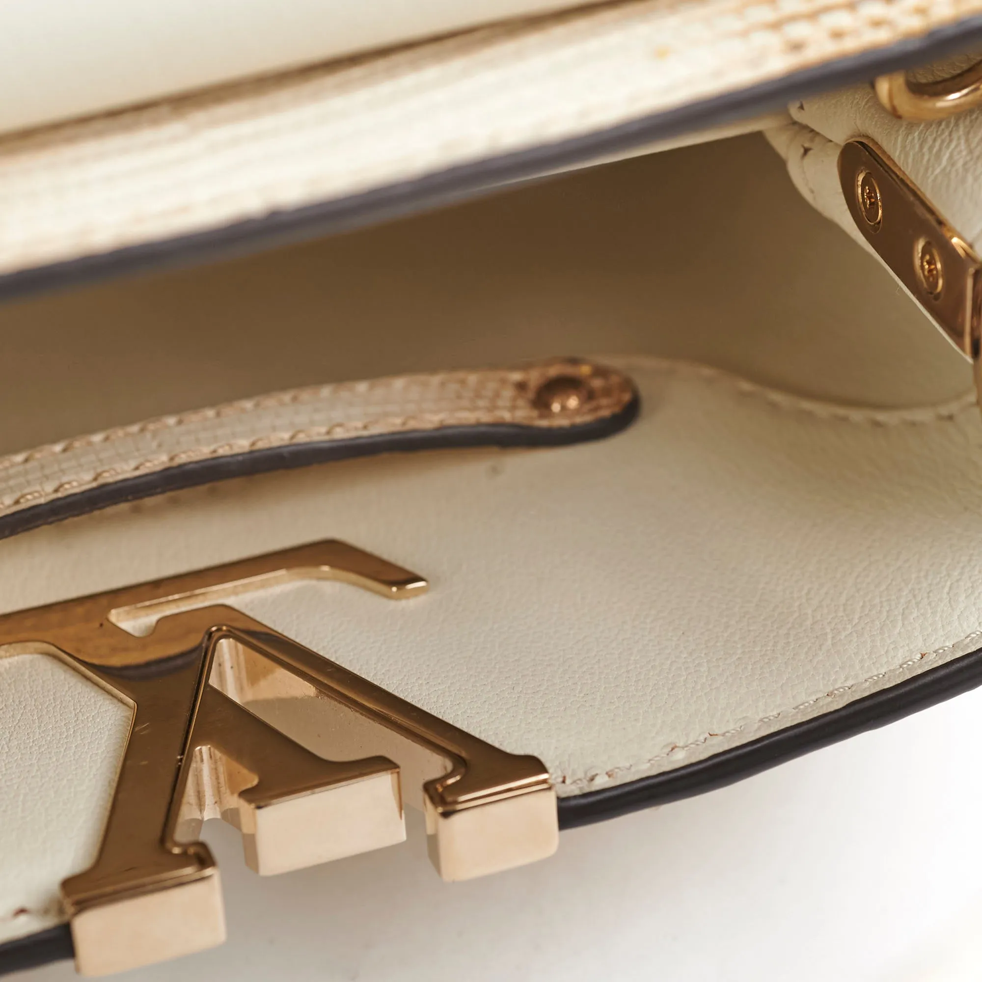 Louis Vuitton Lizard Capucines Mini Gold