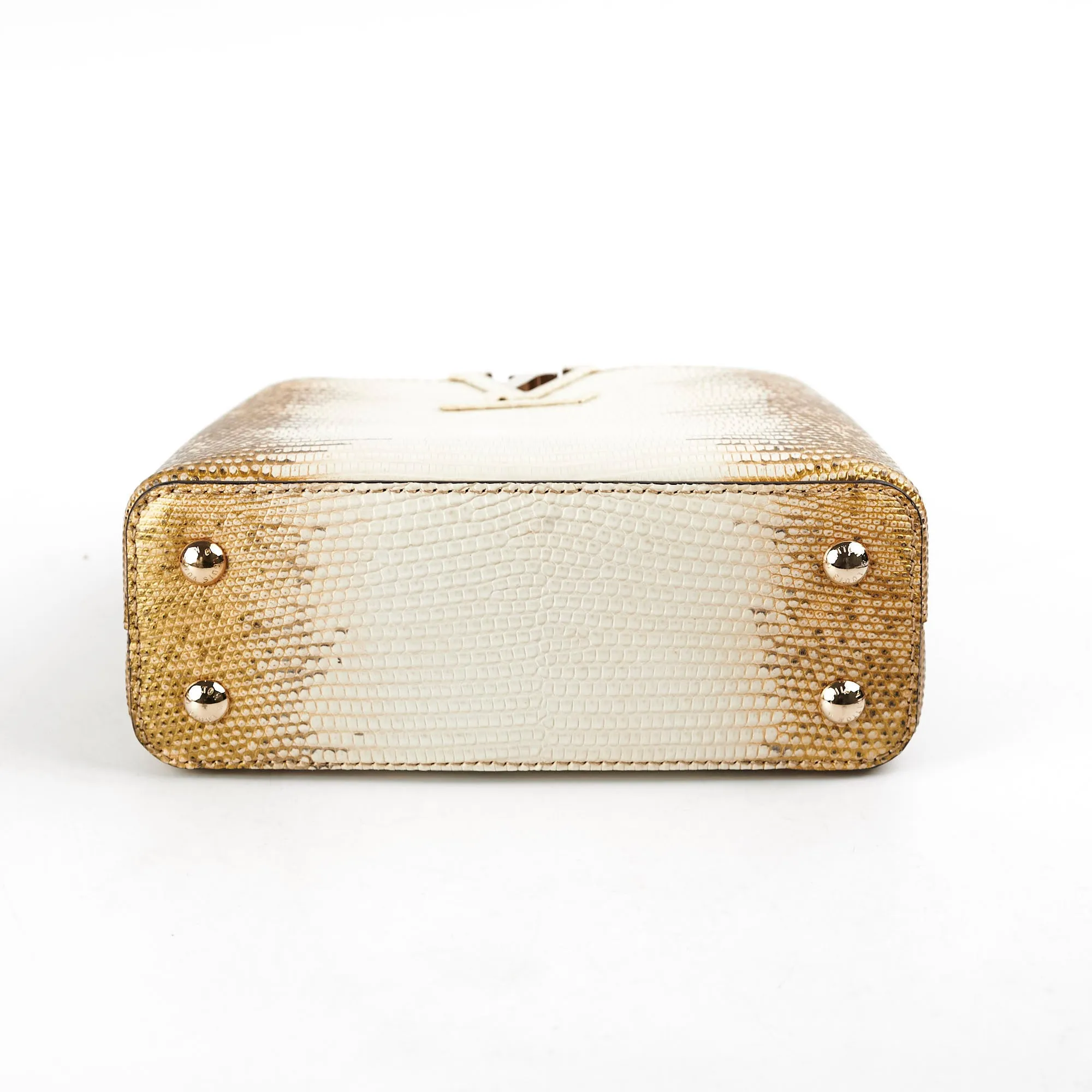 Louis Vuitton Lizard Capucines Mini Gold