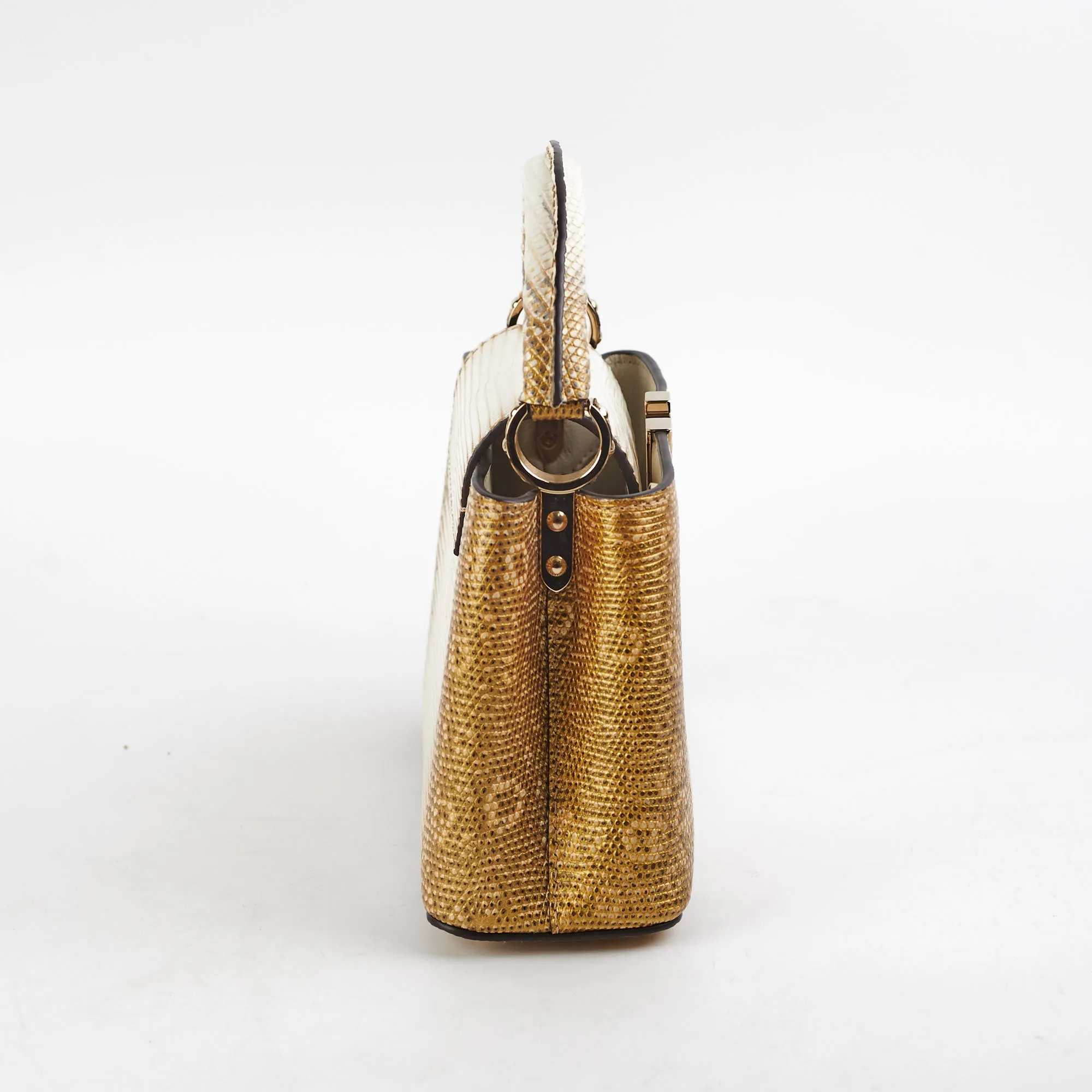 Louis Vuitton Lizard Capucines Mini Gold